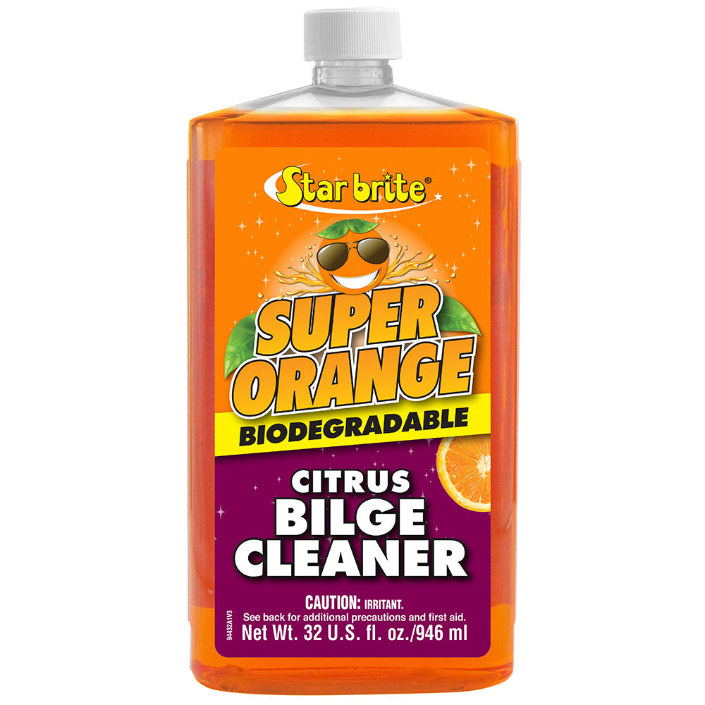 Star brite Super Orange Citrus Bilge Cleaner – Emulsifies Oil, Fuel – 32 oz [94432]