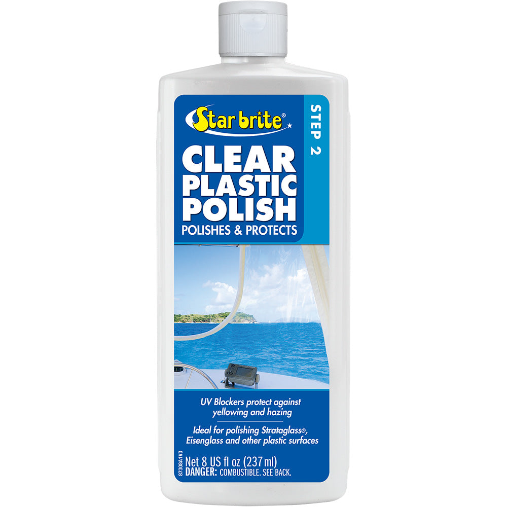 Star brite Clear Plastic Polish – Step 2 – 8 oz [87308]