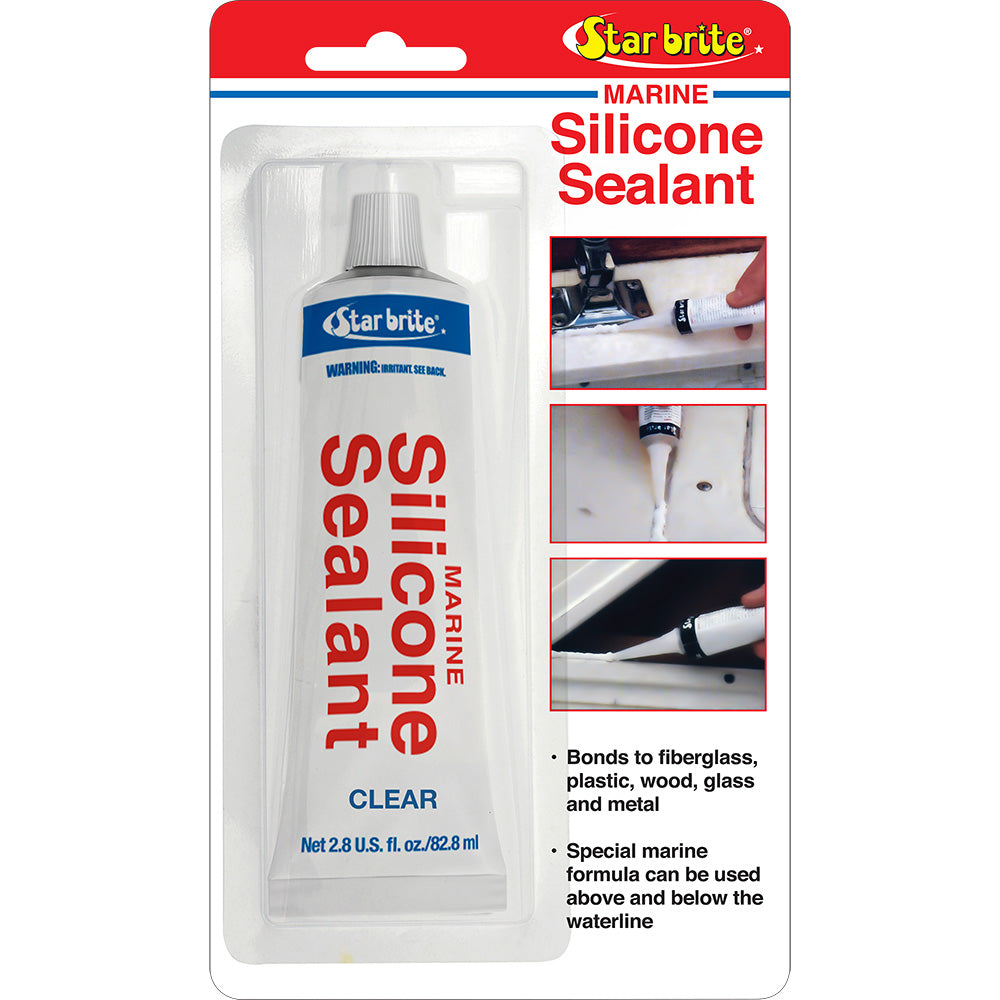 Star brite Marine Silicone Sealant – Clear – 2.8 oz [82102]