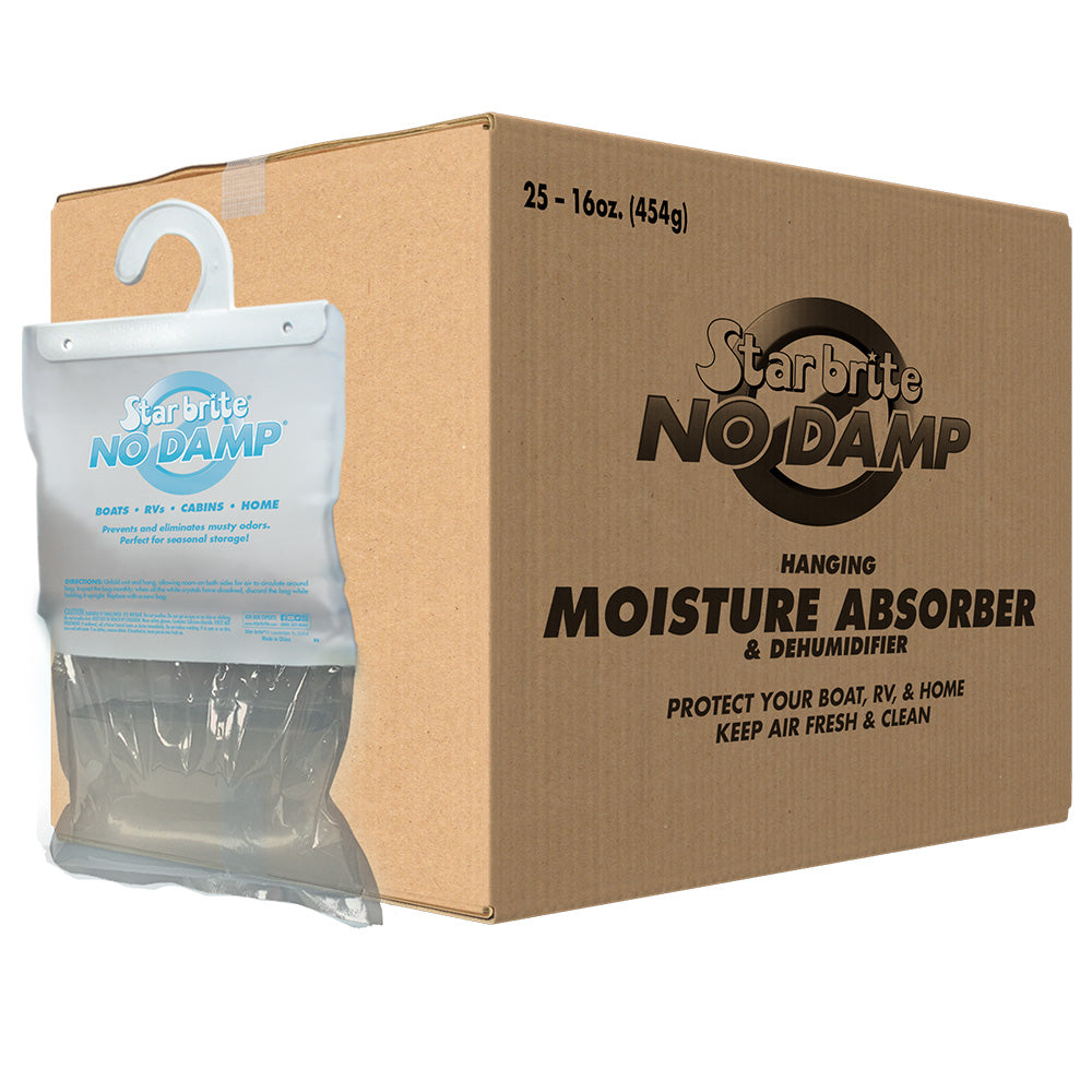 Star brite No Damp Moisture Absorber  Dehumidifier Hanging Bag – 16 oz *25 Pack [85472]