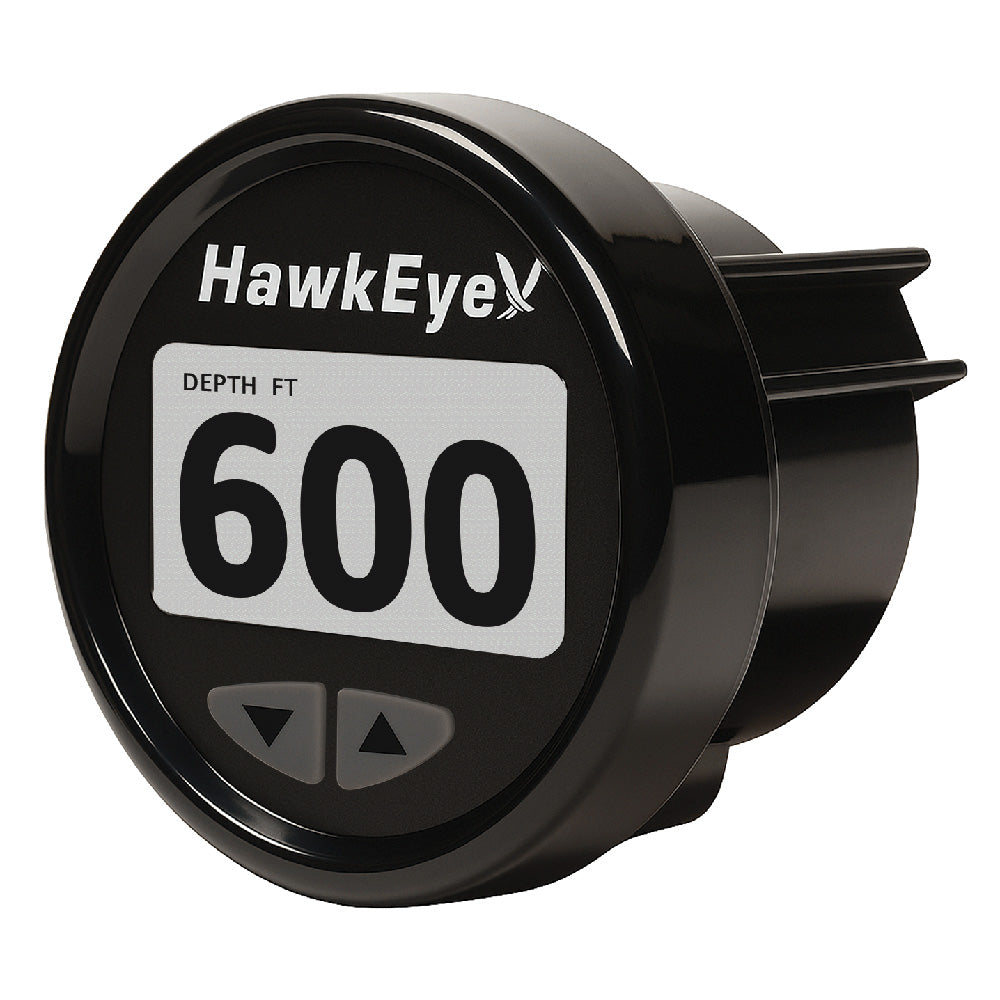 HawkEye DepthTrax Edge In-Dash Depth Finder – HD Color Display – 600′ Max Depth – TM Transducer [DT3BX-TM]