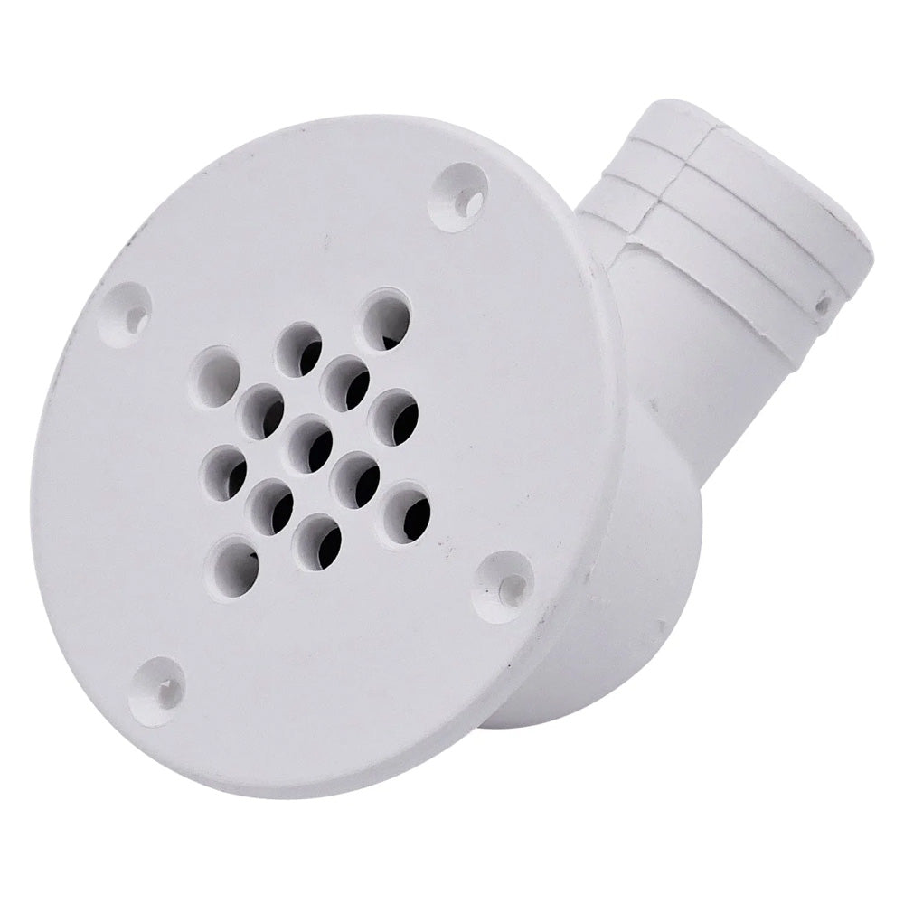 T-M Marine 90-Degree Cockpit Scupper Drain – White [CSD-92-DP]