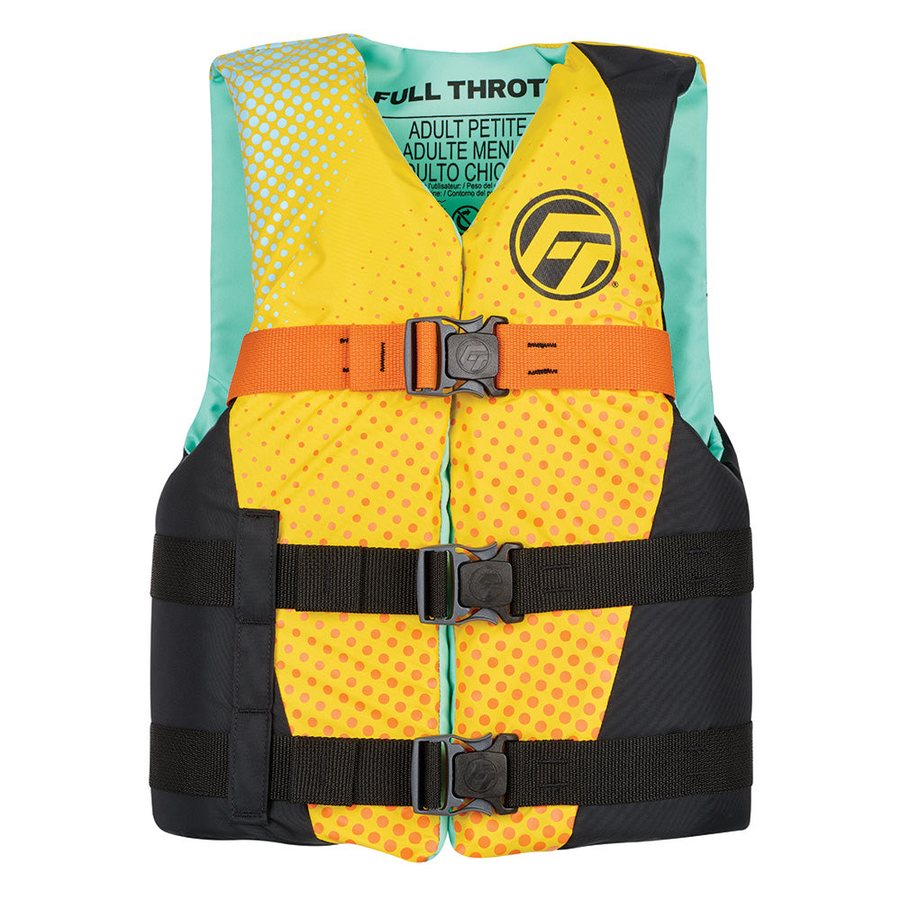 Full Throttle Teen Nylon Life Jacket – Yellow/Black [112200-300-010-26]
