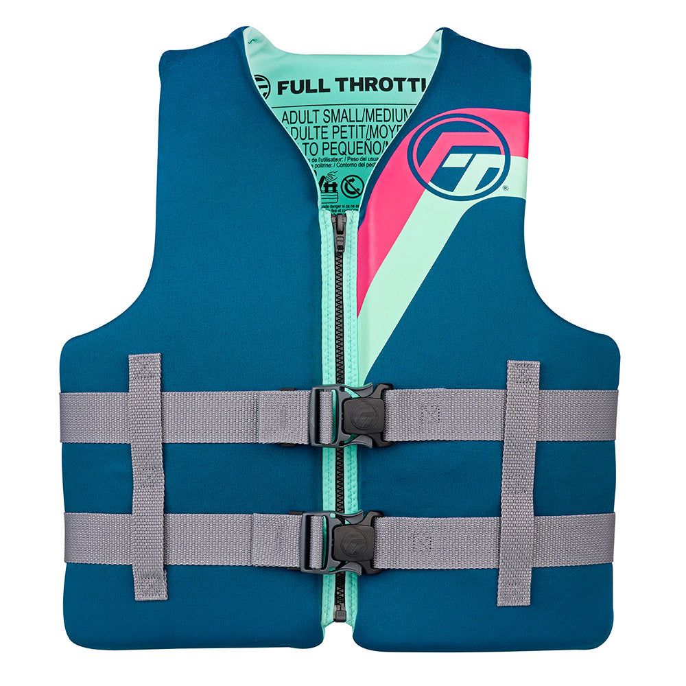 Full Throttle Adult Rapid-Dry Life Jacket – L/XL – Aqua [142100-505-050-27]