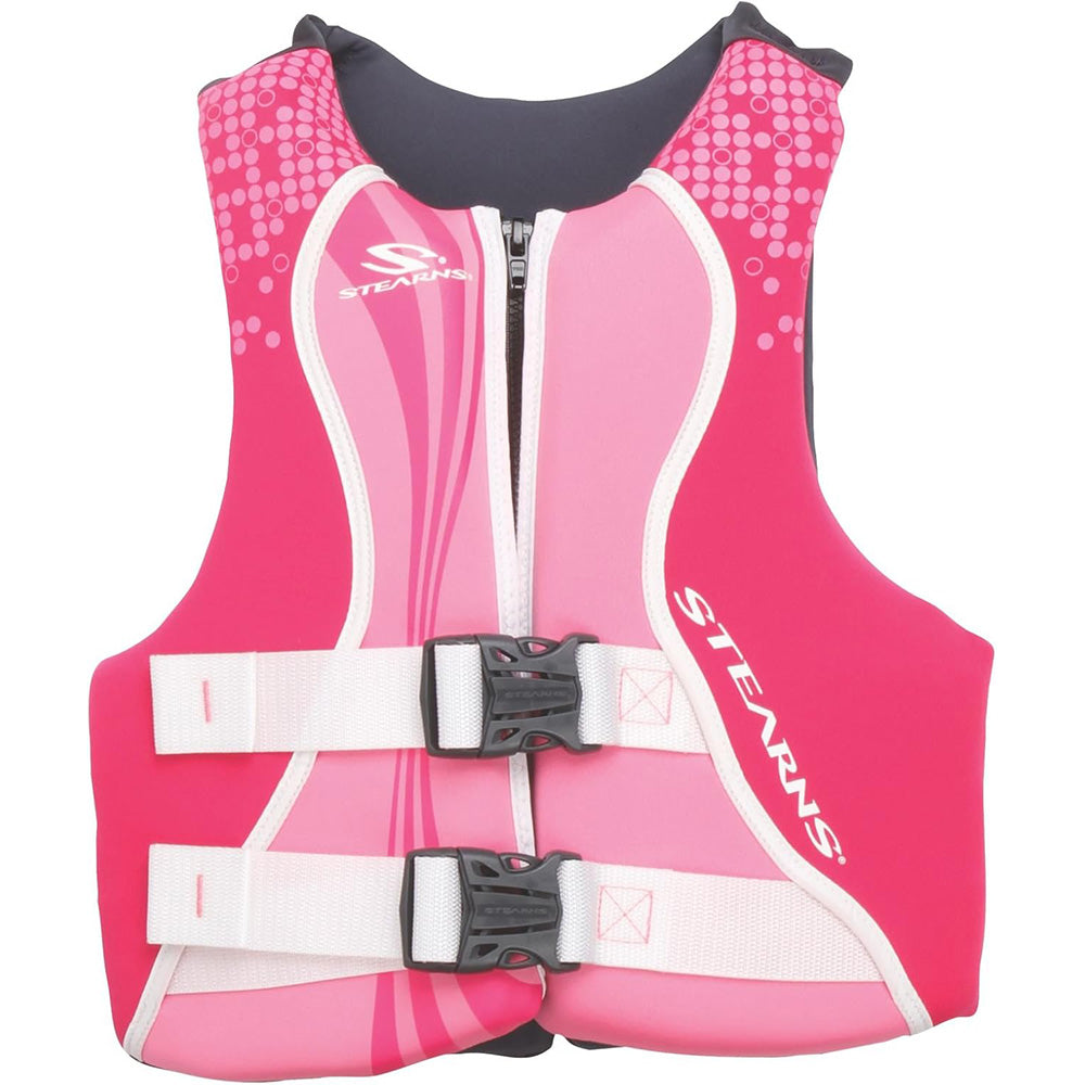 Stearns Youth Hydroprene Life Vest – Type III – Pink/Hot Pink – 50-90lbs [2000036923]