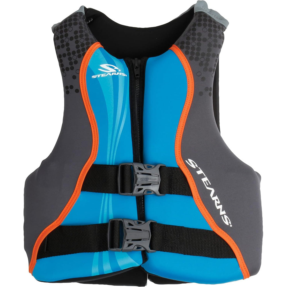 Stearns Youth Hydroprene Life Vest – Type III – Blue/Grey – 50-90lbs [2000037953]
