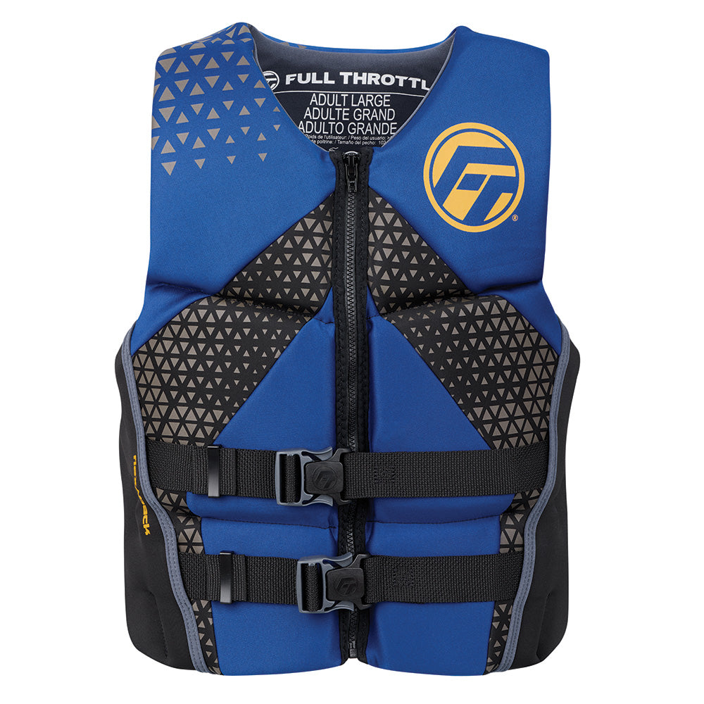 Full Throttle Men’s Rapid-Dry Flex-Back Life Jacket – XL – Blue/Black [142500-500-050-26]