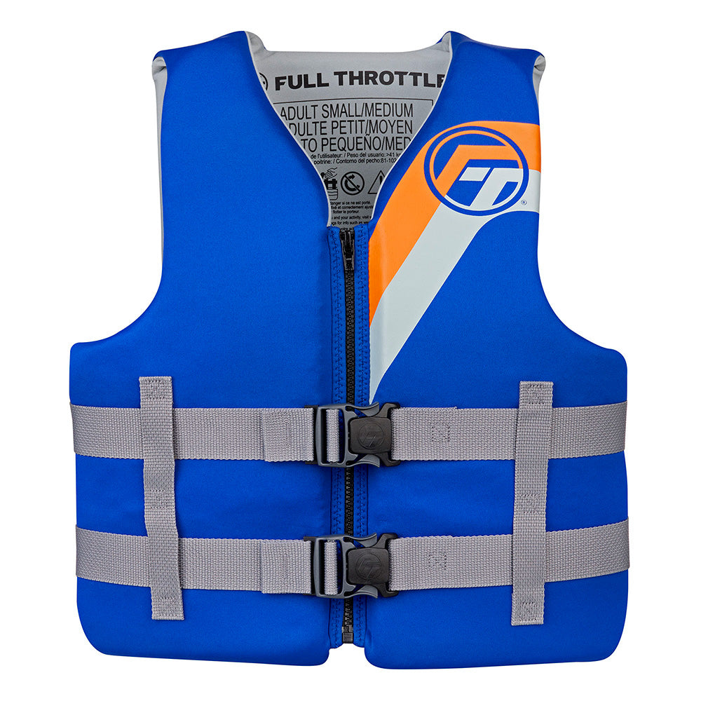 Full Throttle Adult Rapid-Dry Life Jacket – S/M – Blue [142100-500-030-27]