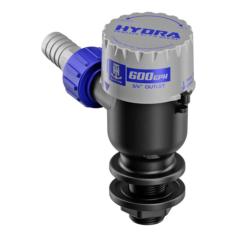 T-H Marine HYDRA Livewell Pump – 600 GPH – 12V – Short Nozzle [PMP-LWS6-DP]