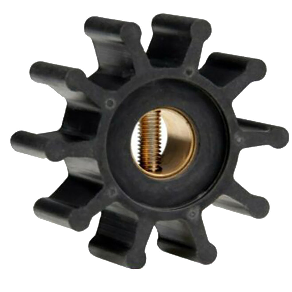 Jabsco Impeller Kit – Neoprene – 10 Blade – 2″ Diameter x 7/8″ Wide – Slotted Shaft Pin Drive – Brass Insert – 15/32″ Shaft Diameter [18653-0001-P]