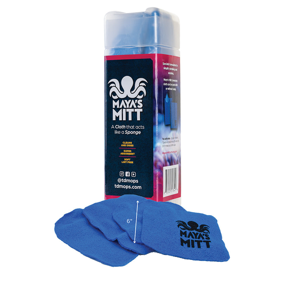 TD Mop Maya’s Mitt – Detailing Sponge Cloth – 6″ x 6″ *4-Pack [MMSMALL]