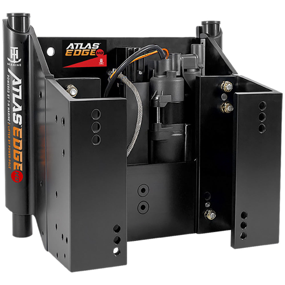 T-H Marine ATLAS EDGE 6″ Set Back Hydraulic Jack Plate – Heavy Duty – Black [AHJE-6VHD-B-DP]