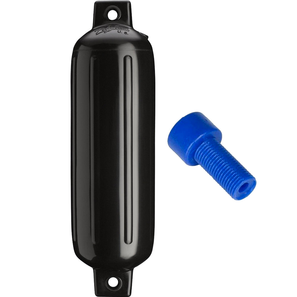 Polyform G-3 Twin Eye Fender 5.5″ x 19″ – Black w/Air Adapter [G-3 BLACK W/AIR ADAPTER]