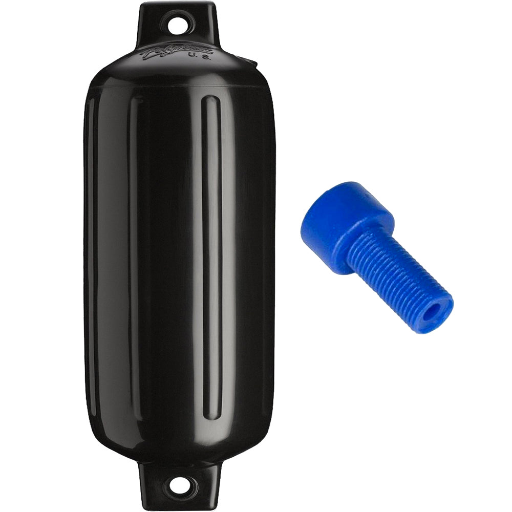 Polyform G-6 Twin Eye Fender 11″ x 30″ – Black w/Adapter [G-6 BLACK W/AIR ADAPTER]