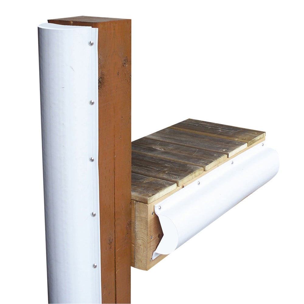 Dock Edge Piling Bumper – One End Capped – 6′ – White [DE1020F]