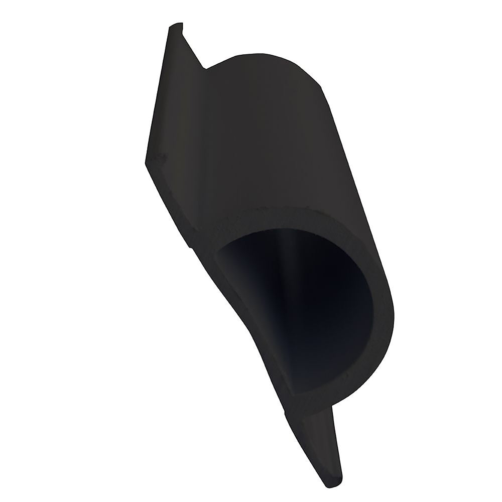 Dock Edge Standard “D” PVC Profile – 16′ Roll – Black [DE1193F]