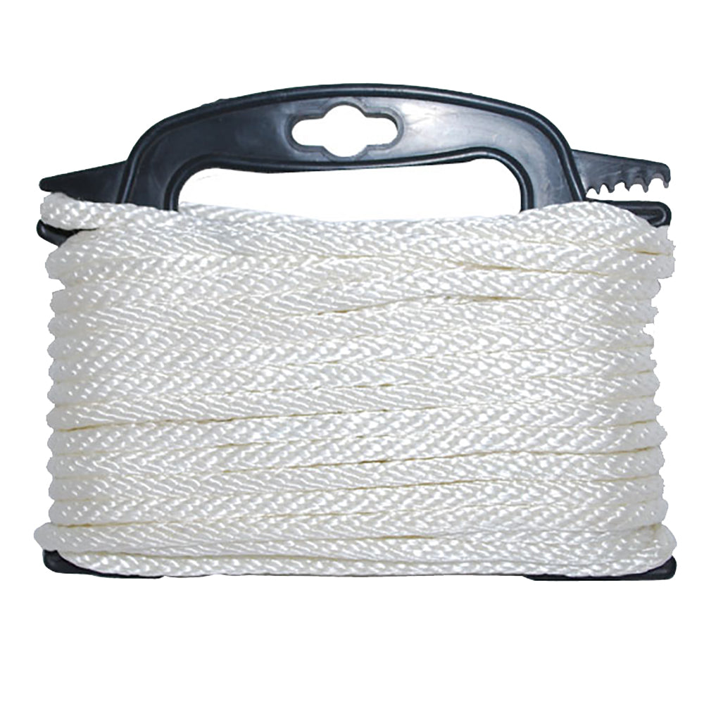Attwood Braided Nylon Rope – 3/16″ x 100′ – White [117553-7]