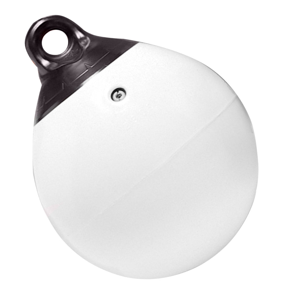 Taylor Made 12″ Tuff End Inflatable Vinyl Buoy – White [1143]
