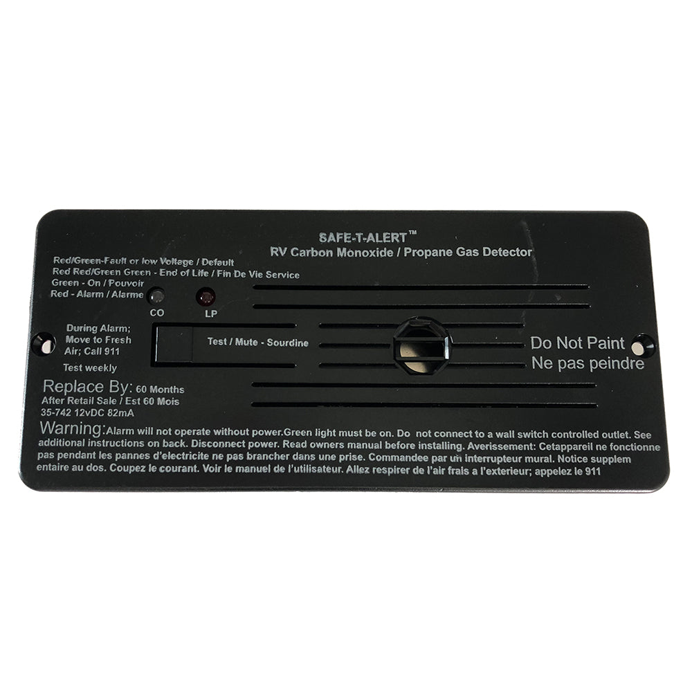 Safe-T-Alert Combo Carbon Monoxide Propane Alarms Flush Mount – Black [35-742-BL]