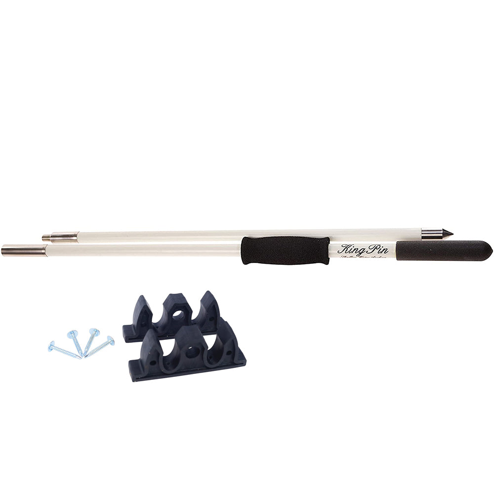 Panther 8 King Pin Anchor Pole – 2-Piece – White [KPP802W]