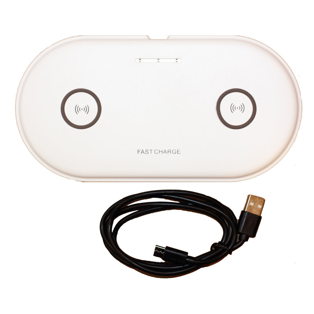 Lunasea Dual Qi Charge Pad – USB Powered (Power Supply Not Included) [LLB-63AU-01-00]