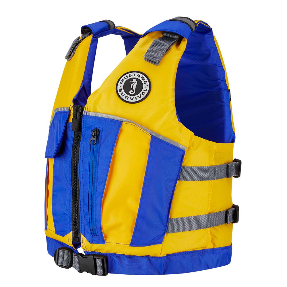 Mustang Youth Reflex Foam Vest – Yellow/Royal Blue [MV7030-220-0-216]