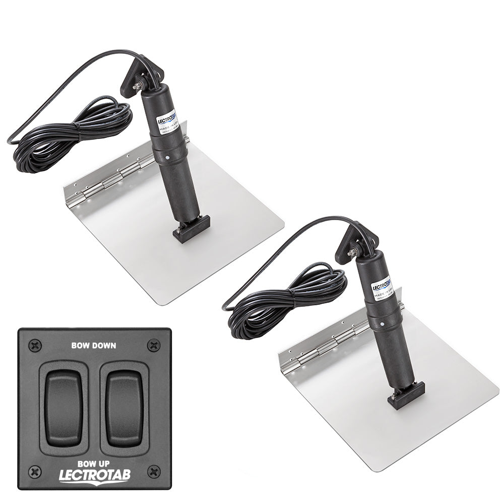 Lectrotab XKA Stainless Steel Trim Tab Kit w/Rocker Switch – 12 x 18 [XKAF12X18]