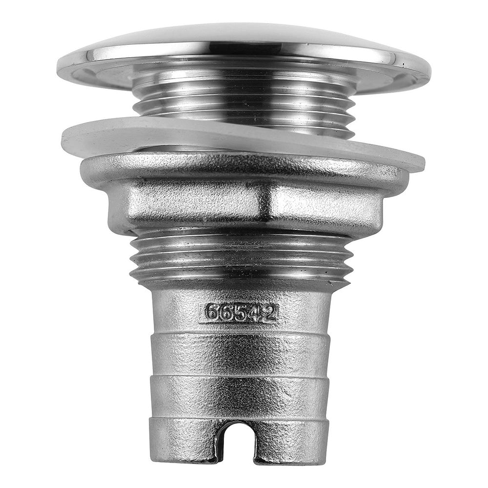 Attwood Stainless Steel Thru-Hull Short Straight Barbed – 1″ Inner Diameter  [66542-3]