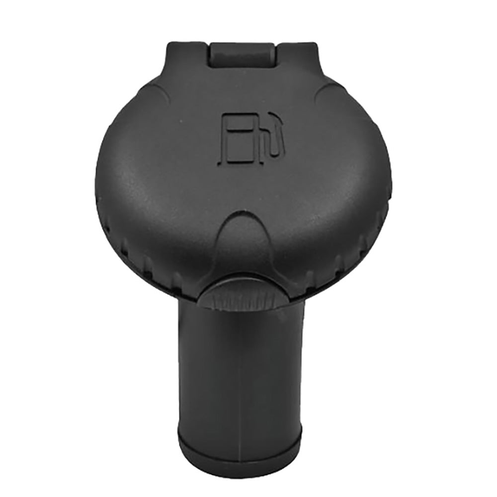 Attwood Deck Fill f/Carbon Canister System – Angled Body  Scalloped Black Plastic Cap [99DFCCAB1S]