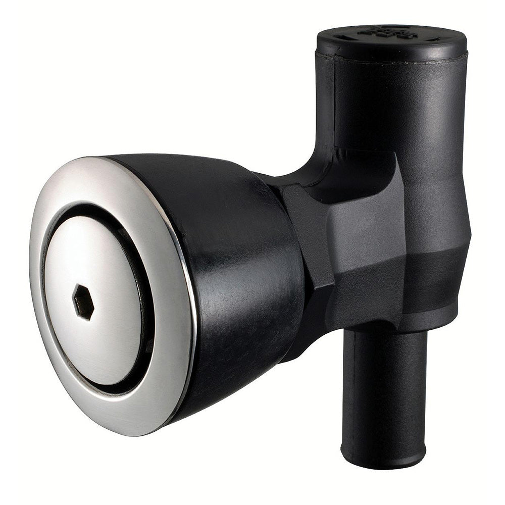 Attwood 90 P-Trap Fuel Tank Vent – Flush Mount – Black w/Stainless Steel Vent Head [1674-6]