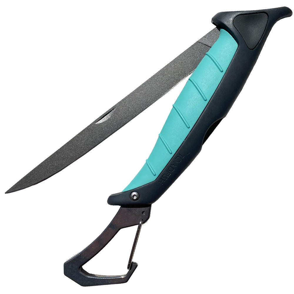 Toadfish Stowaway Folding Fillet Knife w/Built-In Carabiner – 7″ [1029]