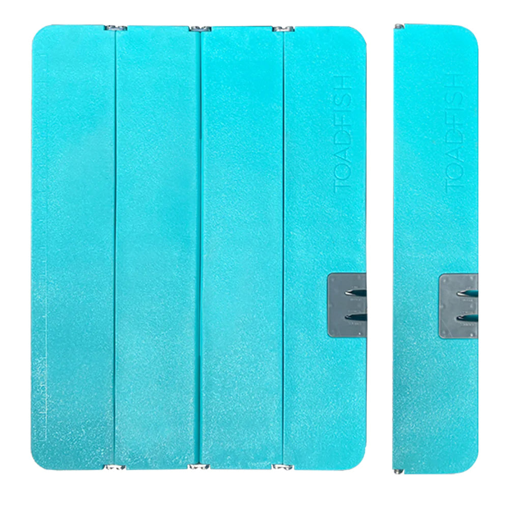 Toadfish XL Stowaway Folding Cutting Board w/Built-In Knife Sharpener – Teal  [1086]