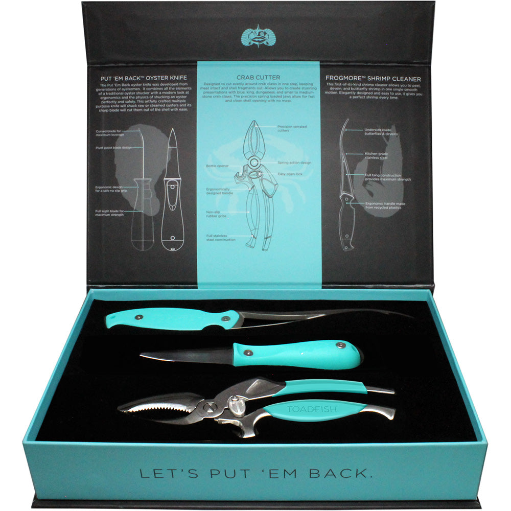 Toadfish Coastal Kitchen Collection – Oyster Knife, Shrimp Cleaner  Crab Cutter [1011]