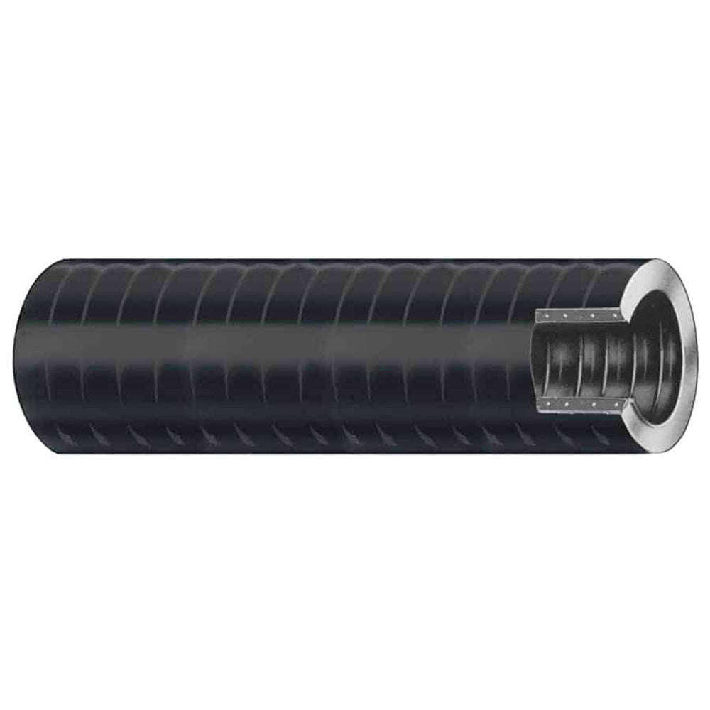 Trident Marine 1-1/2″ x 50 VAC XHD Bilge  Live Well Hose – Hard PVC Helix – Black [149-1126]