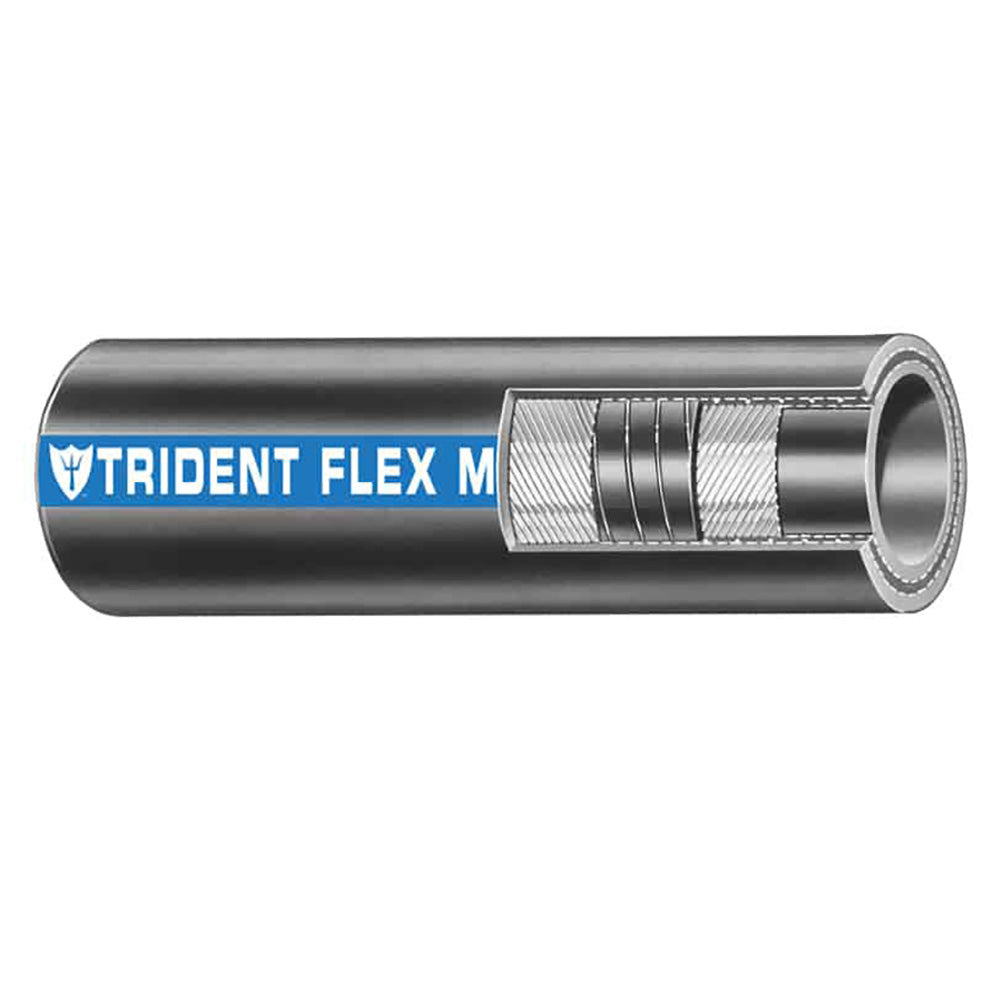 Trident Marine 1-1/2″ x 50 Coil Flex Marine Wet Exhaust  Water Hose – Black [250-1126]