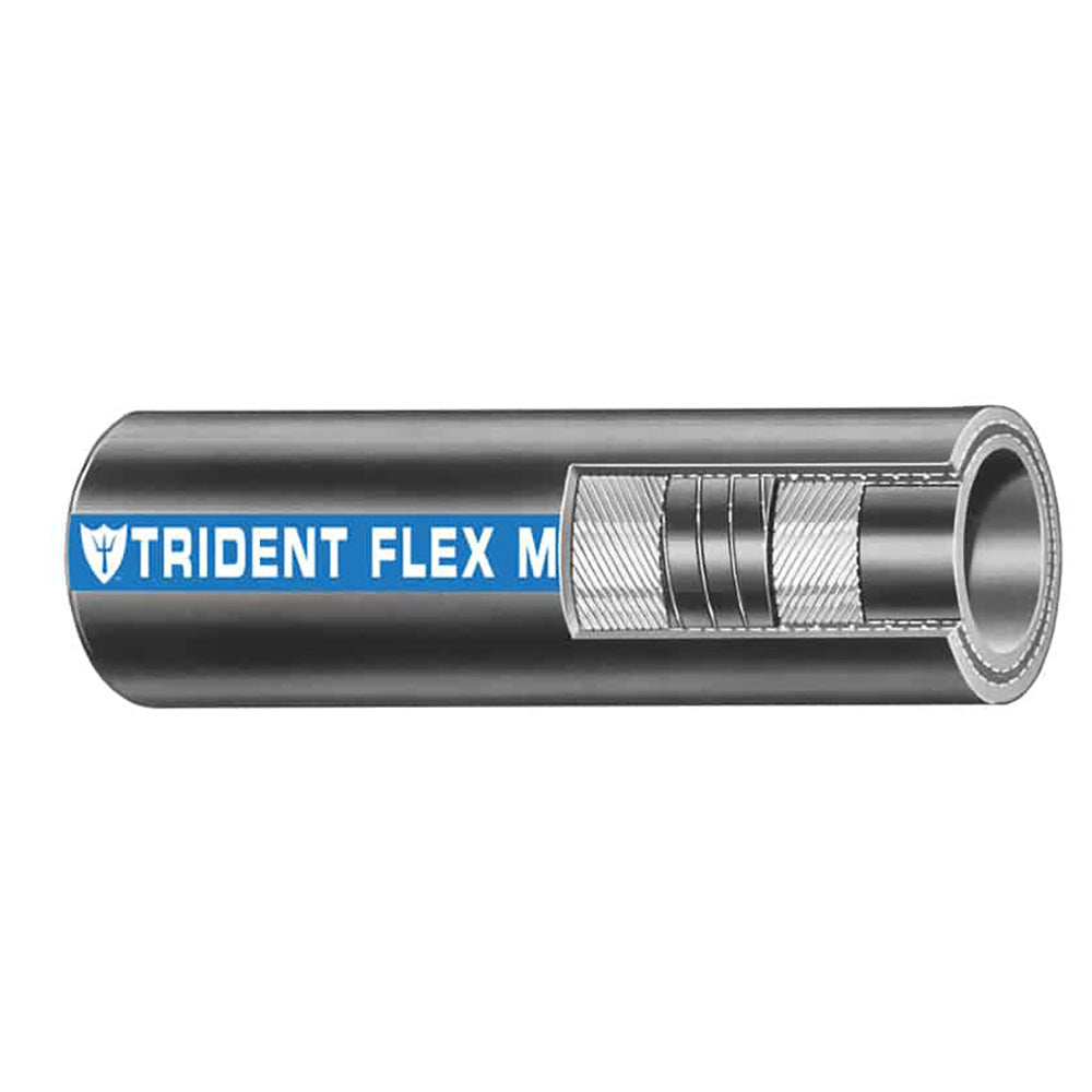 Trident Marine 1″ x 50 Coil Flex Marine Wet Exhaust  Water Hose – Black [100-1006]