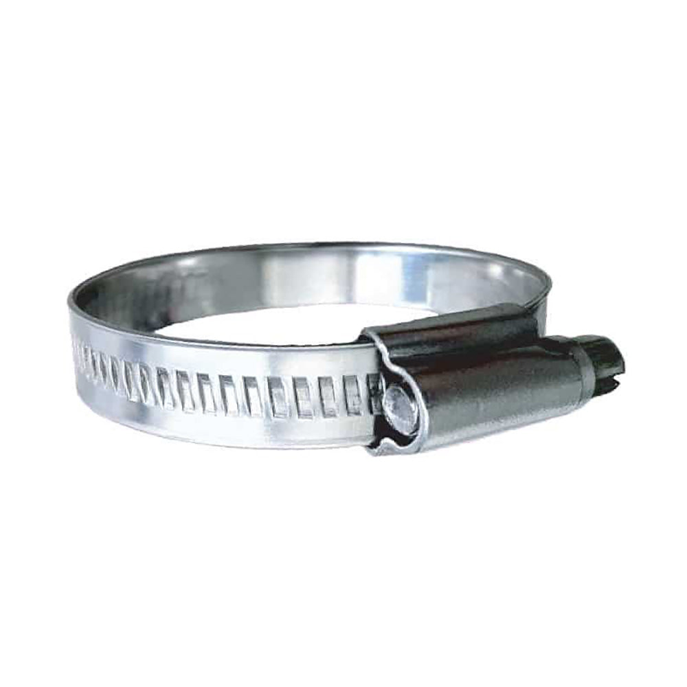 Trident Marine 316 SS Non-Perforated Worm Gear Hose Clamp – 15/32″ Band – (3/4″  1-1/8″) Clamping Range – 10-Pack – SAE Size 10 [710-0581]