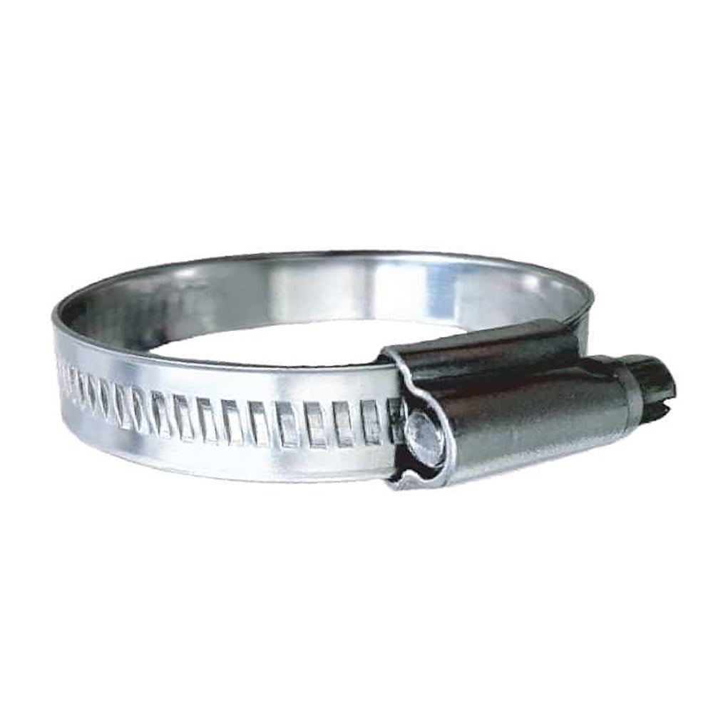Trident Marine 316 SS Non-Perforated Worm Gear Hose Clamp – 15/32″ Band – (1-3/4″  2-1/4″) Clamping Range – 10-Pack – SAE Size 28 [710-1121]