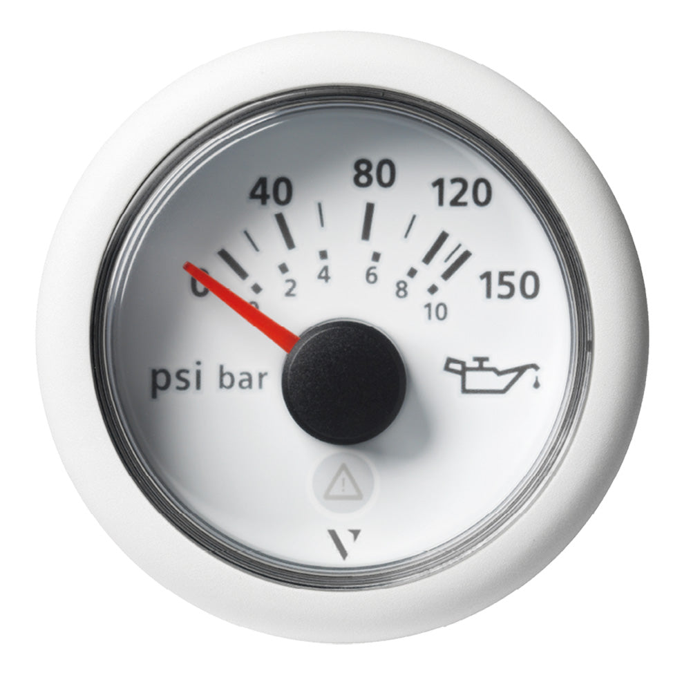 Veratron 52mm (2-1/16″) ViewLine Engine Oil Pressure Gauge – 150 PSI – White Dial  Bezel [A2C59514202]