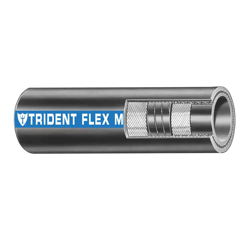Trident Marine 1-1/4″ Flex Marine Wet Exhaust  Water Hose – Black – Sold by the Foot [100-1146-FT]
